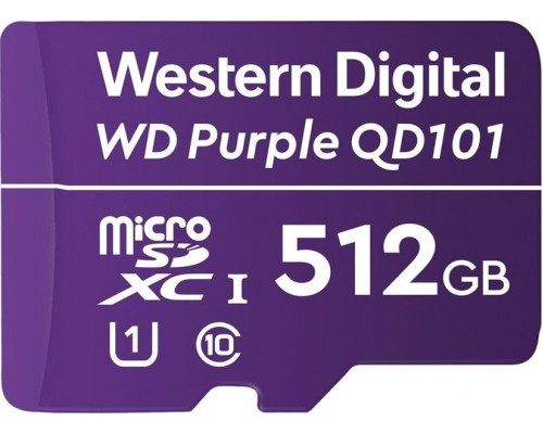 Western Digital Purple MicroSDXC 512 GB Class 10 UHS-I / U1 Card (WDD512G1P0C)