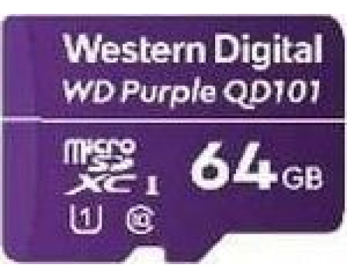 Western Digital Purple MicroSDXC 64 GB Class 10 UHS-I / U1 Card (WDD064G1P0C)