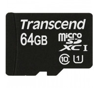 Transcend Premium MicroSDXC 64 GB Class 10 UHS-I / U1 Card (TS64GUSDU1)