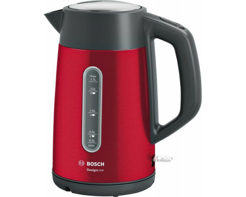 Bosch Design Line TWK4P434, kettle (red / gray, 1.7 liters)