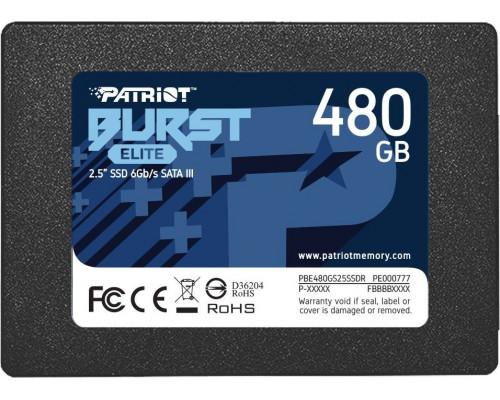 SSD 480GB SSD Patriot Burst Elite 480GB 2.5" SATA III (PBE480GS25SSDR)