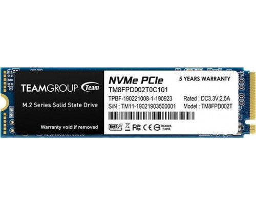 Team Group MP33 Pro 512GB M.2 2280 PCI-E x4 Gen3 NVMe SSD (TM8FPD512G0C101)