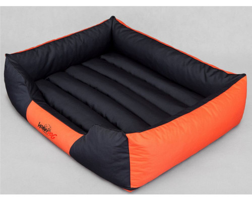 HOBBYDOG Comfort bed - Black/orange XXL