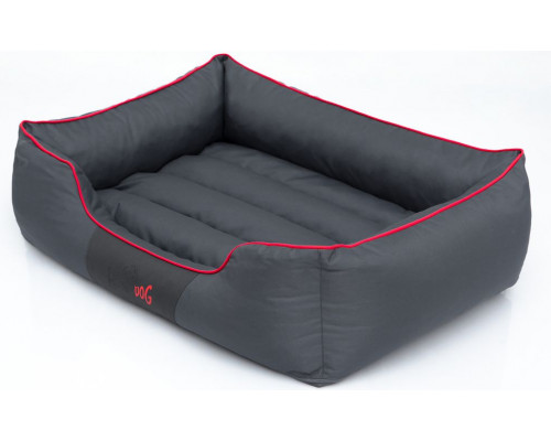 HOBBYDOG Comfort bed - Gray/red XXL