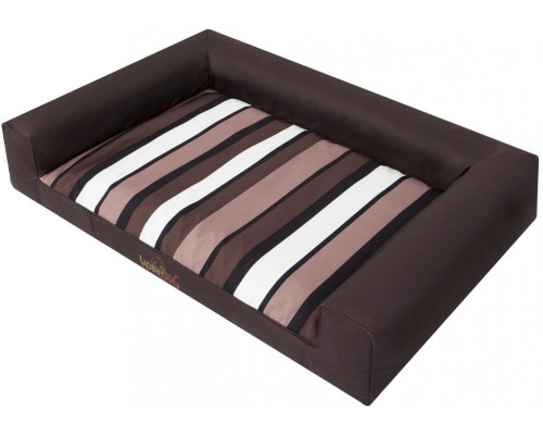 HOBBYDOG Dog bed Victoria brown/stripes XL