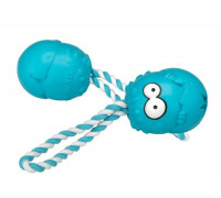 Suņu rotaļlieta EBI Coockoo Toy Bumpies + Rope Petrol Mint M 7-16kg 8.5x6.8x5.8cm