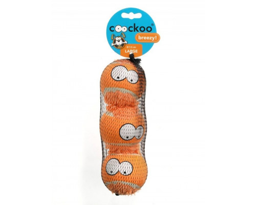 Suņu rotaļlieta EBI Coockoo Toy Breezy Balls Orange L 3pcs. 7.6cm