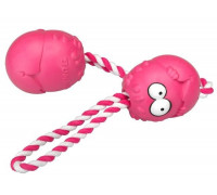 Suņu rotaļlieta EBI Coockoo Toy Bumpies + Rope Rose Strawberry S <9kg 7x5.6x4.8cm