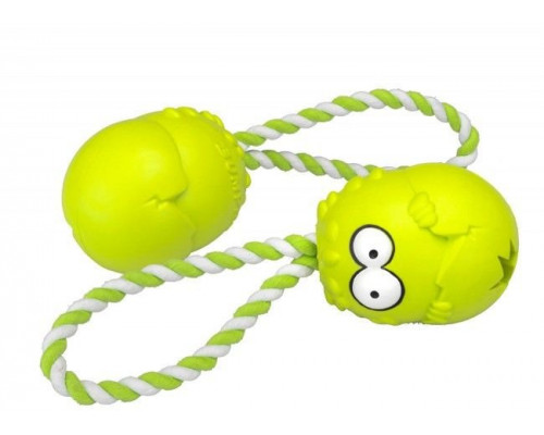 Suņu rotaļlieta EBI Coockoo Bumpies toy + Green Rope XL> 27kg 13x10x8.8cm