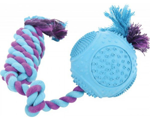 Игрушка для собаки Zolux Rubber ball with a rope 7.5 cm