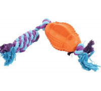 Suņu rotaļlieta Zolux Rugby ball with a rope of 11 cm