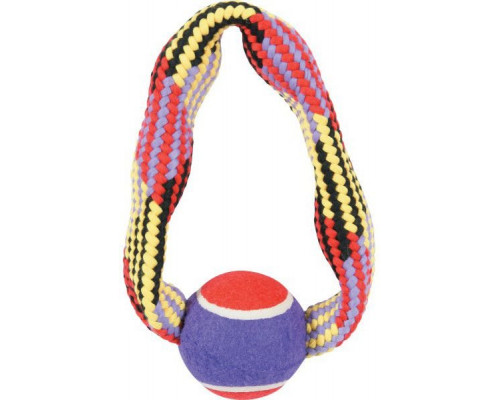 Игрушка для собаки Zolux Rope with a tennis ball, circle 23 cm