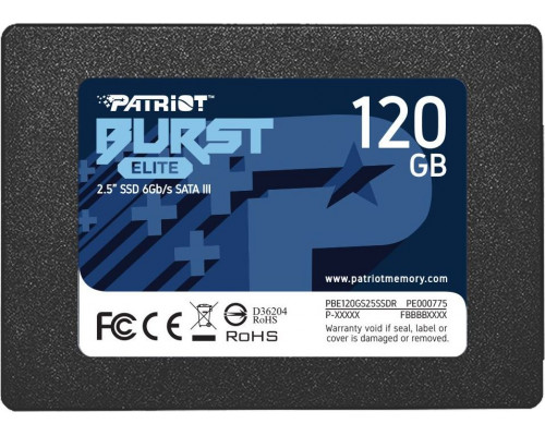 SSD 120GB SSD Patriot Burst Elite 120GB 2.5" SATA III (PBE120GS25SSDR)