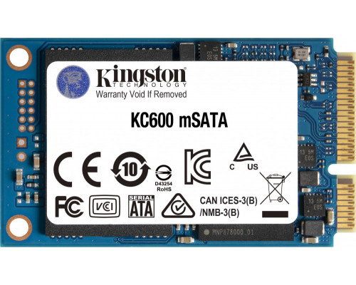 SSD 1TB SSD Kingston KC600 1TB mSATA SATA III (SKC600MS/1024G)