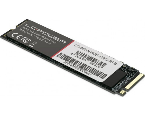 SSD 2TB SSD LC-Power Phenom Pro 2TB M.2 2280 PCI-E x4 Gen3 NVMe (LC-M2-NVME-PRO-2TB)