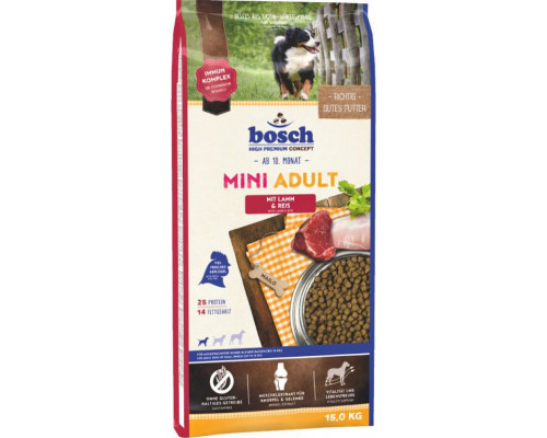 Bosch Tiernahrung Mini Adult Lamm & Reis - Lamb and rice 15kg