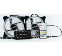 Aura Rainbow 2 2-pack fan + LED strip + Controller + Remote control (KIT-AURA-RAINBOW-ARGB2)