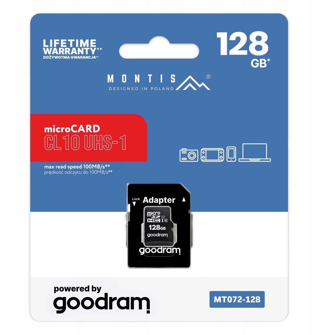 SD Montis MT072-128 microSD 128GB CL10