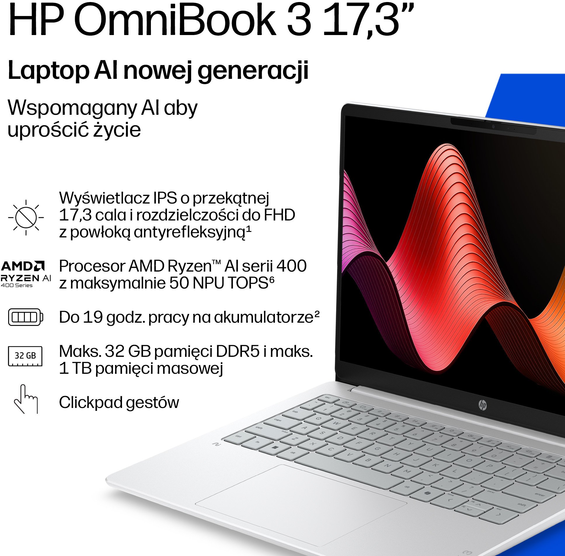 Laptop HP OmniBook 3 17-dm0001nwx /