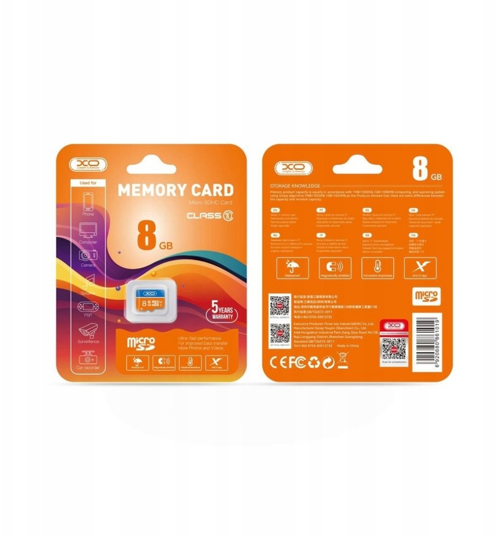 SD  XO XO microSDHC 8GB klasa